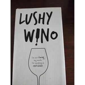 16 oz Etched Wine Glass Gift Lead Free from Lushy Wino